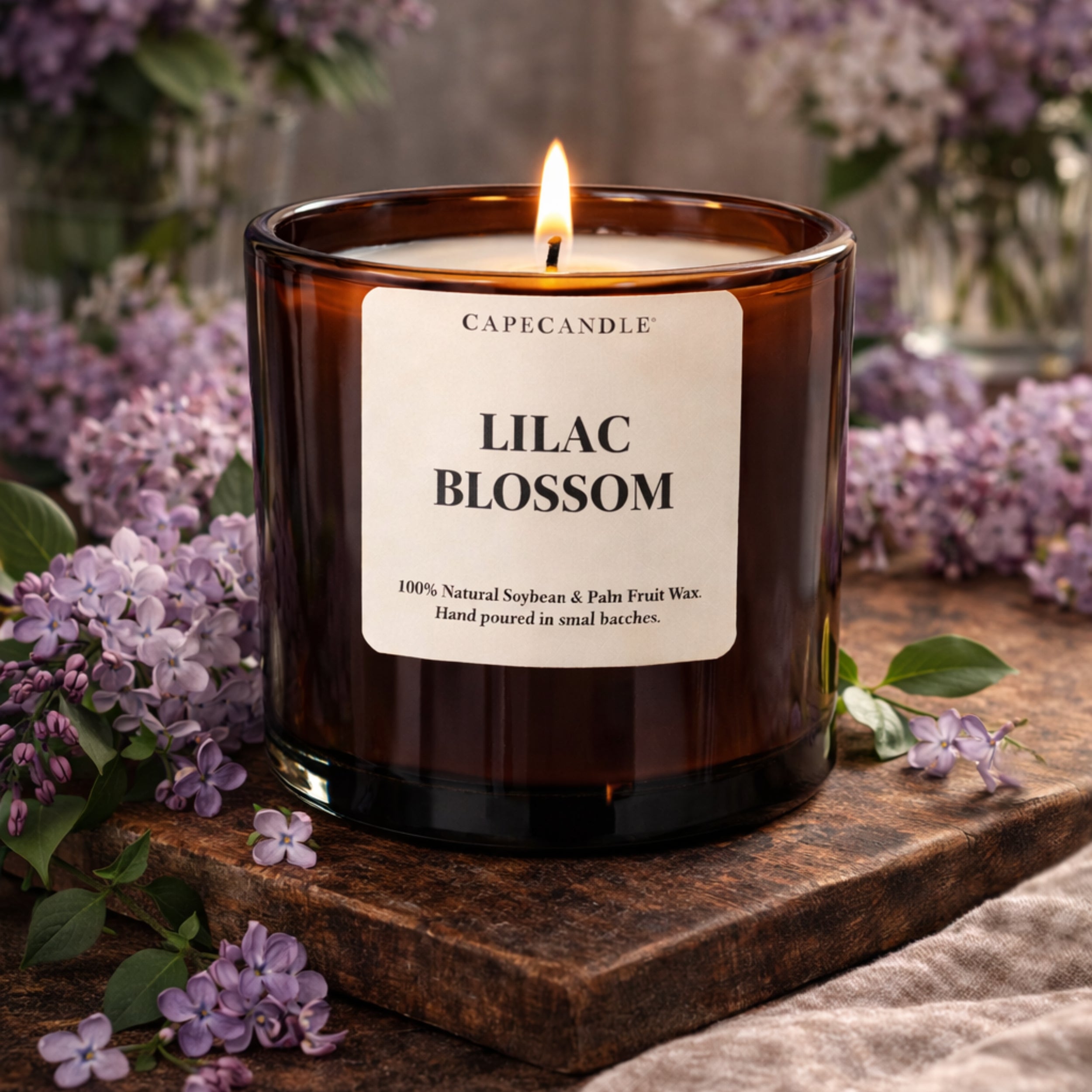 Lilac Blossom amber jar candle